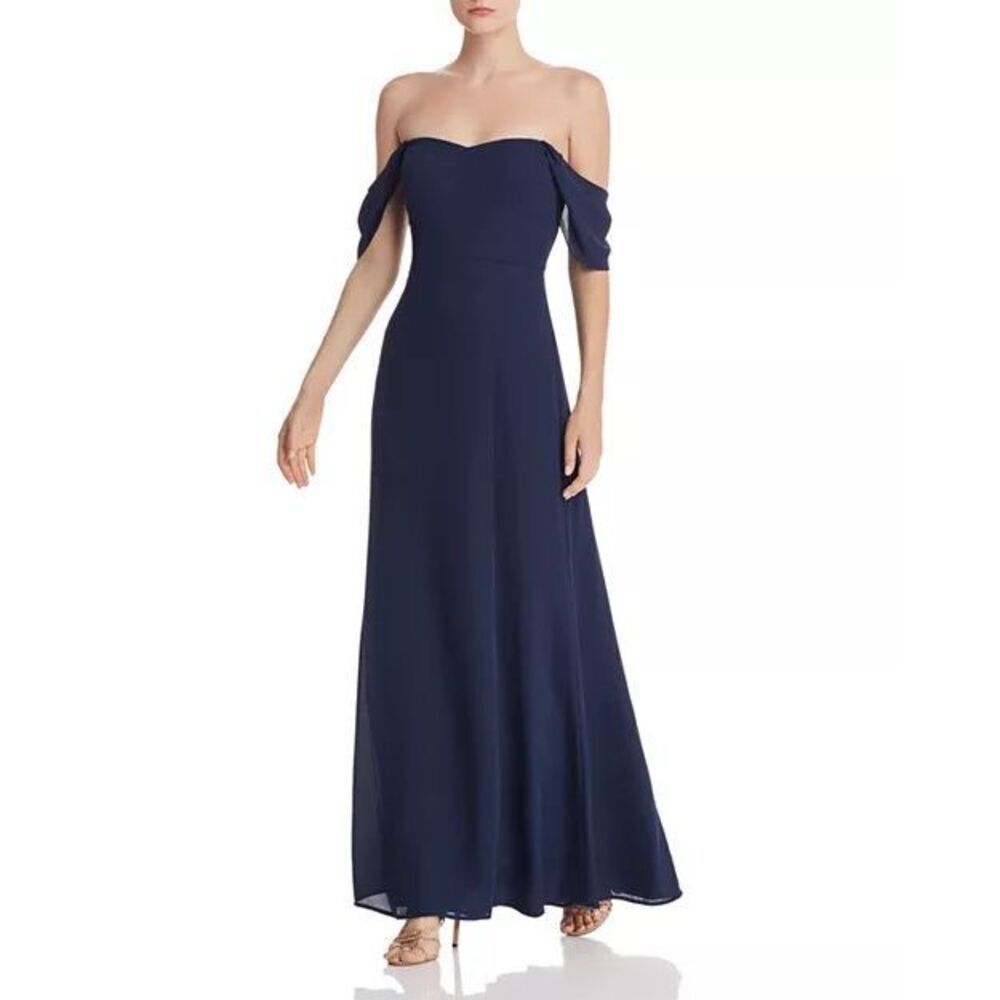 ✨WAYF Rachel Cold-Shoulder Navy Sz Large Dress✨